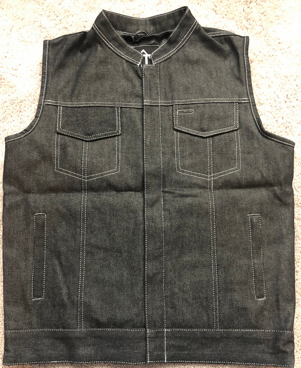 Black Denim Riding Vest American Outlaw Gear