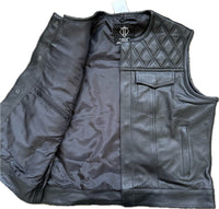 Black Leather Double Diamond