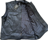 Black Leather Double Diamond
