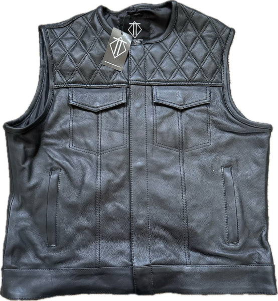 Black Leather Double Diamond