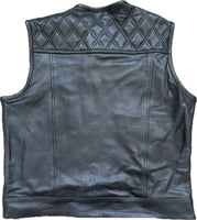 Black Leather Double Diamond