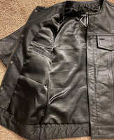 1/2 Sleeve Leather Shirt