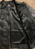 1/2 Sleeve Leather Shirt