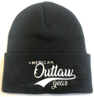 American Outlaw Beanie Black & White