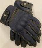 Blue Hybrid Riding Gloves
