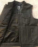 Black Denim and Leather Hybrid