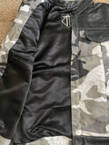 Urban Camo Black Leather Hybrid Riding Vest