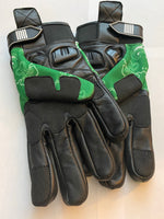 Green & White Bandanna Print Riding Gloves