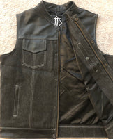 Black Denim and Leather Hybrid