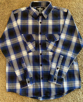 Blue & White Outlaw Flannel