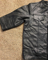 3/4 Sleeve Leather Shirt
