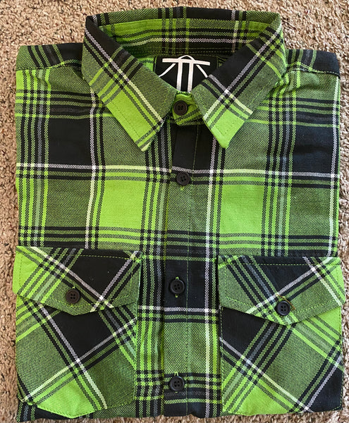 Lime Plaid Outlaw Flannel